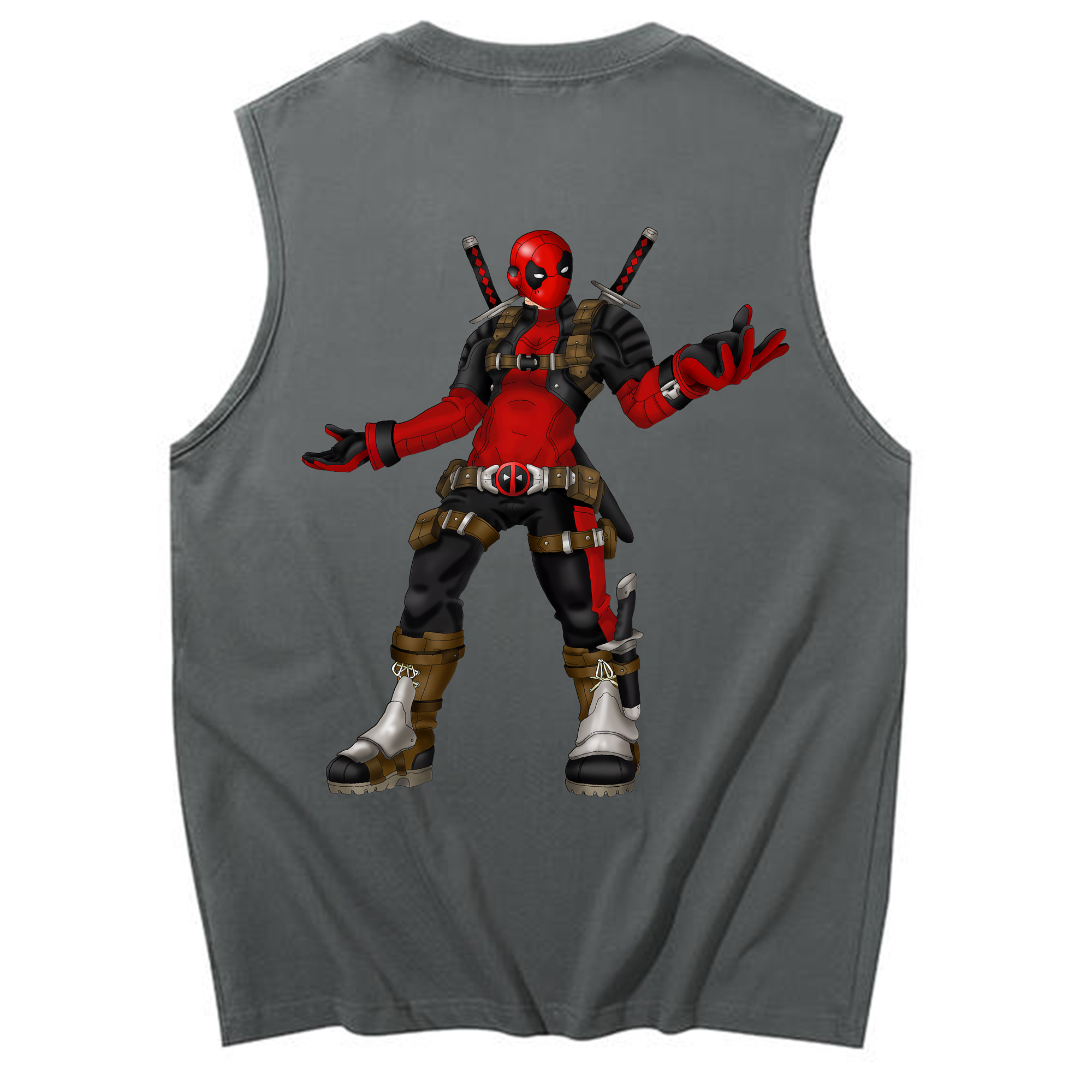 （画像用） Deadpool デッドプール コットン100％タンクトップ（背面プリント）